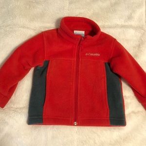 Columbia Toddler Red Zip Up Fleece